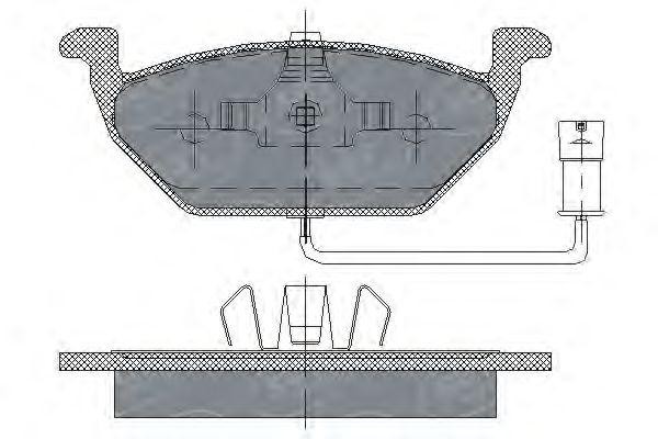 Колодки тормозные дисковые передние SP136 SCT