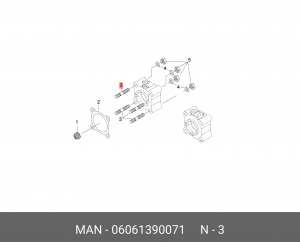 Установочный штифт M12X80-10.9-MAN183-B1 MAN 06061390071 MAN
