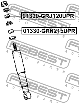 Втулка задн амортизатора TOYOTA LAND CRUISER PRADO 120 2002-2010 01330-GRJ120UPR 01330-GRJ120UPR FEBEST