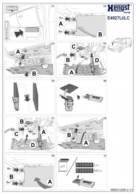 Фильтр салона MB SPRINTER III 907/910 02/18-, V-class II W447, Vito III 14 E4927LI HENGST