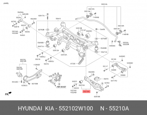 Рычаг задний 55210 2W100 HYUNDAI KIA