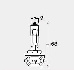 H27W/2 12V-27W / PGJ13 ЦОКОЛЬ УГЛОВОЙ PGJ13 / галоген USA 881 OSRAM