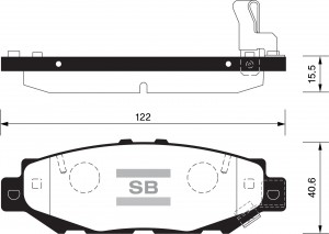 Колодки тормозные дисковые Lexus GS 300/430 93/LS 400 94-00 SP1432 SP1432 SANGSIN