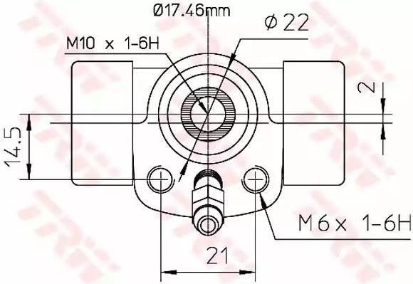 Цилиндр колесный VW GOLF III BWC107 BWC107 TRW