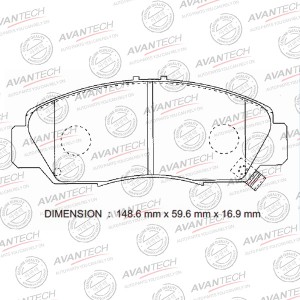 Колодки тормозные дисковые Avantech передние (противоскрипная пластина в компл.) AV585 AVANTECH