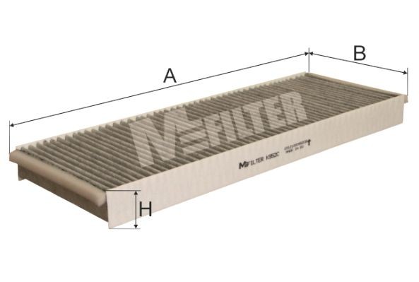 фильтр воздушный ! кабины угольный 381x134x37.5 \MB ACTROS K952C MFILTER AUTOMOTIVE FILTERS