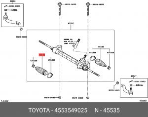 Пыльник TOYOTA 45535-49025 45535-49025 TOYOTA