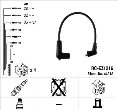 Провода высоковольтные RCEZ1216 44318 NGK