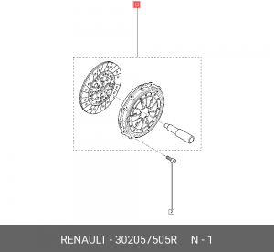 КОМПЛ СЦЕПЛЕНИЕ В СБОРЕ 302057505R 302057505R RENAULT