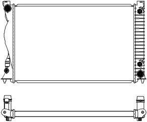 Радиатор AUDI A6 (05-) охлаждения двигателя SAKURA 3061-8503 SAKURA