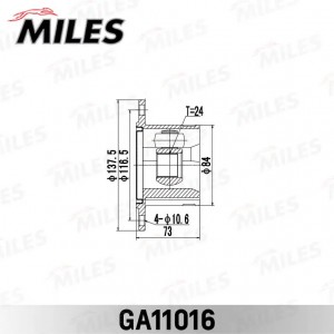 ШРУС внутренний левый SUZUKI GRAND VITARA/ESCUDO 2006-2014 GA11016 GA11016 MILES