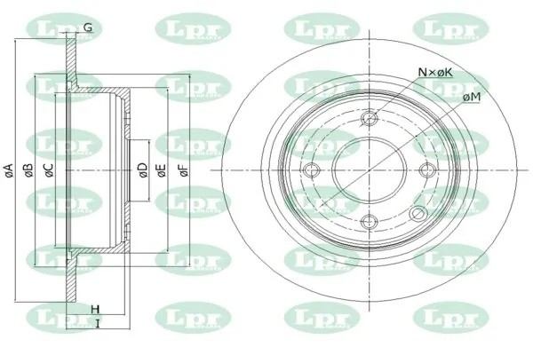 Диск тормозной N2040P N2040P LPR