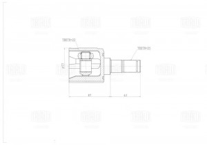 ШРУС Hyundai Getz (02-) 1.3i/1.4i AT (внутр. лев./прав.) (GO 0836) GO 0836 TRIALLI