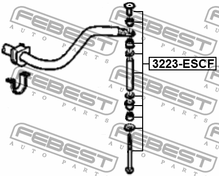 Тяга стабилизатора передняя CADILLAC ESCALADE II 1999-2006 3223-ESCF 3223-ESCF FEBEST