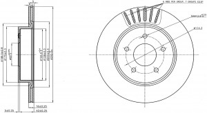 Диск тормозной NISSAN X-TRAIL 2014 RN1632 RN1632 NIBK