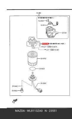КОРПУС WL8113ZA0 MAZDA
