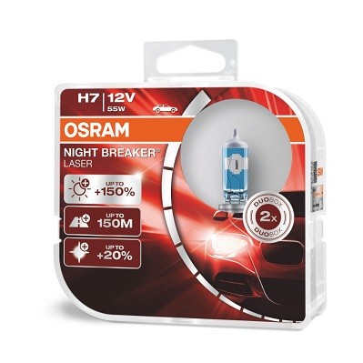 Заменен на 64210NL-2HB Лампа галогенная Night Braker Laser H7 12V 55W PX26d 3800 64210NL-HCB OSRAM