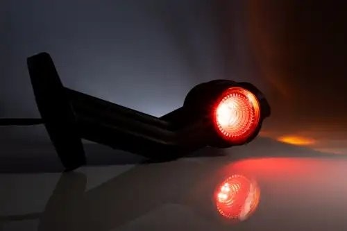 фонарь габаритный! левый рожок LED, L=190мм, кр/ж/бел накл./изогн.с каб. 0.5м\Sc FT140FLLED FRISTOM