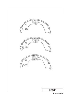 Колодки тормозные барабанные K2330 K2330 MK KASHIYAMA
