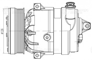 компрессор кондиционера!\ Chevrolet Aveo 06> LCAC0538 LUZAR