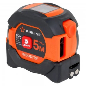 Рулетка AIRLINE 5 м x 19 мм INDUSTRY (c лазерным дальномером 40 м, магнитный зац ATBQ100 AIRLINE