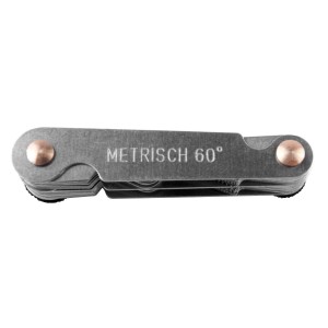 Резьбомер метрический 0.25-6.0мм, дюймовый 4-62TPI 52 шаблона AV STEEL AV921183 AV STEEL