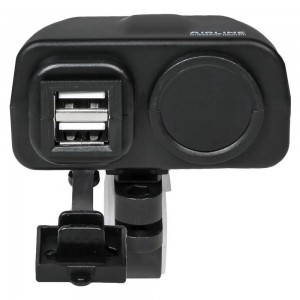 Розетка для мотоциклов "AIRLINE" (USB, с вольтметром и термометром (5В, 2.1А+2.1 AEBJ209 AIRLINE
