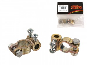 Клемма АКБ универсальная цинковый сплав ,крепление жилы болтом комплект 2 шт. GA G2560B GARDE