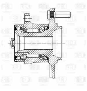 Ступица Dodge Caliber (06-)/Mitsubishi ASX (10-) 4WD (задн. в сборе с подшип.) ( MR 0370 TRIALLI