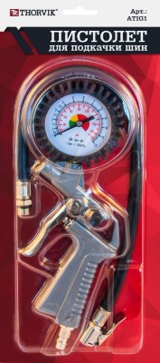 манометр для контроля давления и подкачки шин! пистолетного типа\ ATIG1 THORVIK