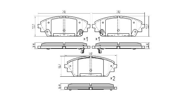 колодки дисковые передние!\ Mazda 3 1.5/2.0/2.2D 13> FBP1954 FREMAX