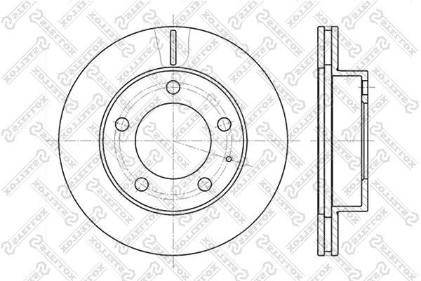 диск тормозной передний!\ Mazda 626/MX-6/Xedos 6 1.6-2.5 91>, Haima 6020-3227V-SX STELLOX