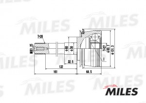ШРУС наружный TOYOTA 4RUNNER/HILUX 2.4-3.4 87-02 (GSP 859015) GA20450 GA20450 MILES
