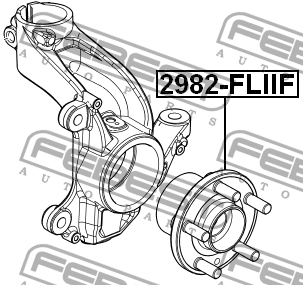 Ступица в сборе передняя LAND ROVER FREELANDER II 2006- 2982-FLIIF 2982-FLIIF FEBEST