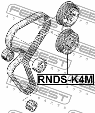 Шкив регулятора фазы газораспределения K4M RENAULT CLIO III 2005-2012 RNDS-K4M RNDS-K4M FEBEST