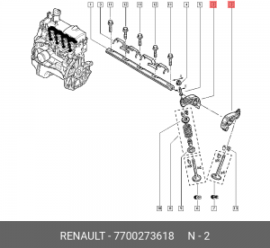 толкатель клапана!\ Renault 7700273618 RENAULT