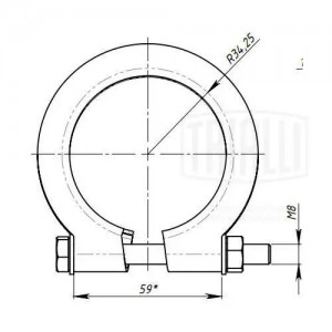 Хомут глушителя кольцевой 68мм. (ECLP 68) ECLP 68 TRIALLI