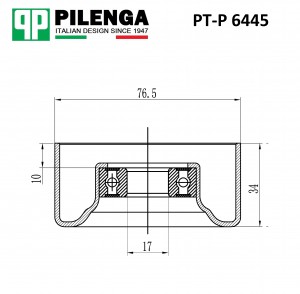 Ролик натяжителя ремня HONDA ACCORD, CIVIC, CR-V III PT-P6445 PTP6445 PILENGA