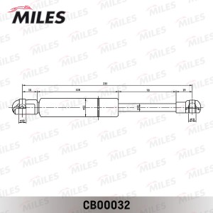 Упор газовый MERCEDES BENZ M(W163) 98-05 CB00032 CB00032 MILES