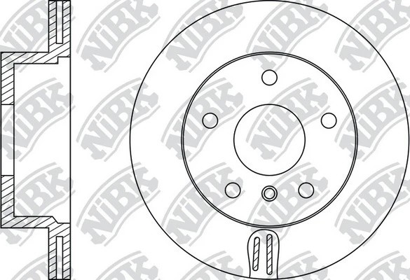 Диск тормозной BMW 5 (E60,E61) передний (1шт.) NIBK RN1397 NIBK