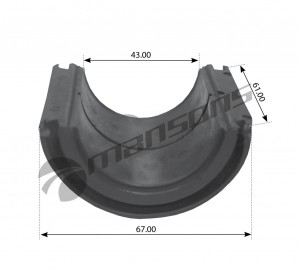 Втулка стабилизатора MAN F90 переднего/заднего (полувкладыш) (44х67х80мм) MANSON 400501 MANSONS