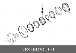 Пружина IVECO синхронизатора КПП OE 8832940 IVECO