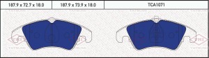 Колодки тормозные дисковые передние AUDI A4/A5 07- TCA1071 TCA1071 TATSUMI