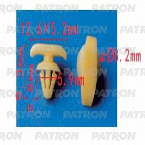 Зажим пластиковый Audi, Seat, Skoda, Volkswagen применяемость: кузов, уплотнител P370329 PATRON