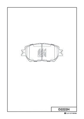 Колодки тормозные дисковые (с антискрипной пластиной)  HONGQI HQ3 D2222H D2222H MK KASHIYAMA