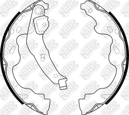 Колодки тормозные SUZUKI Swift (05-10) задние барабанные (4шт.) NIBK FN2386 NIBK