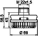 Глушитель осушителя воздуха Wabco 4324070600 WABCO