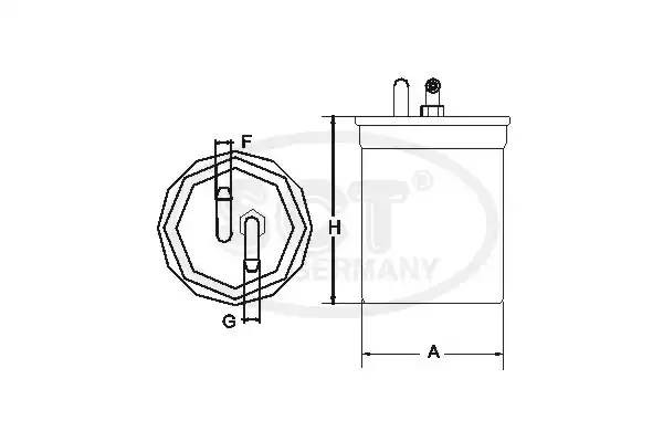 Фильтр топливный ST303 SCT