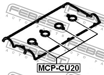 Кольцо уплотнительное свечного колодца MCP-CU20 MCP-CU20 FEBEST