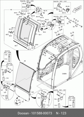 101588-00073 Уплотнитель резиновый 101588-00073 DOOSAN
